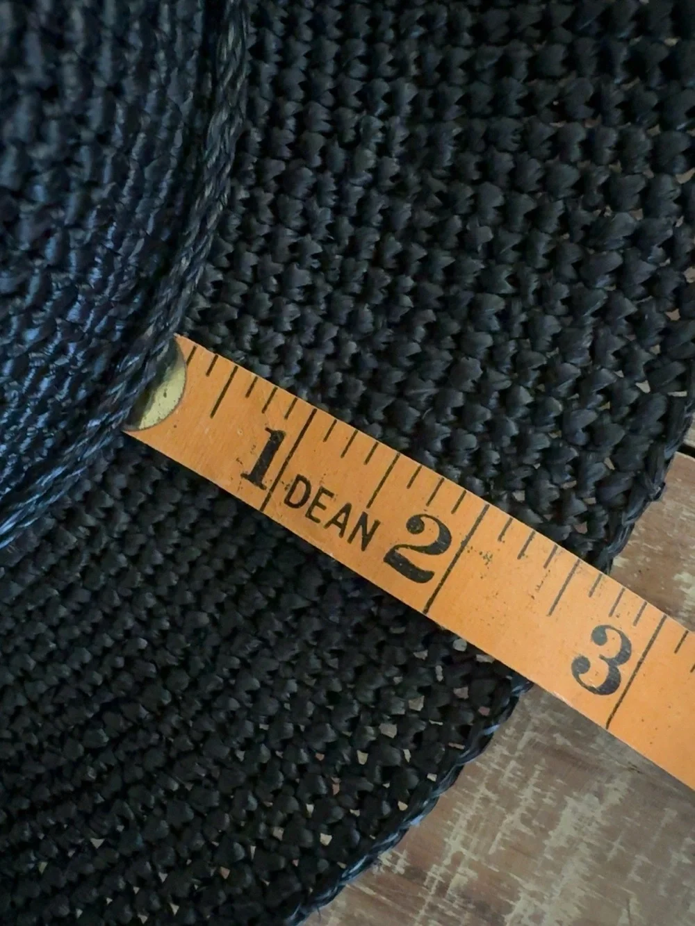 Helen Kaminski Black Raffia Wide Brim Sun Hat Made in Sri Lanka